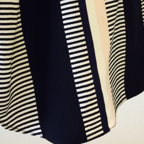 Kate Spade Bay Stripe Double Layer Tank Black/Navy/White/Pink - Picture 4 of 4